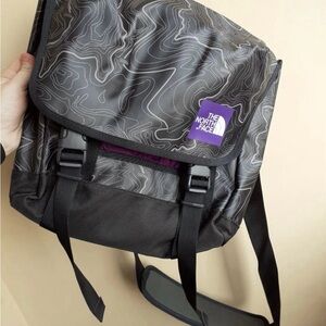 The North Face Gray and Purple Men's Messenger Bag